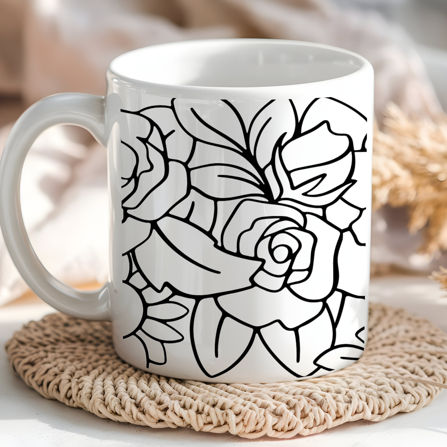 Minimalist Flower Mug