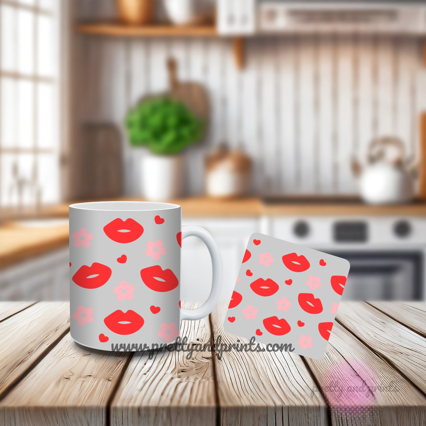 Kisses Mug and Coaster Set