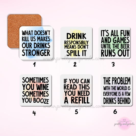 Drinking Quotes Coaster